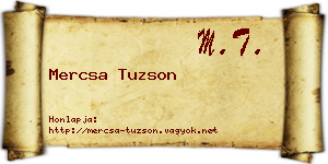 Mercsa Tuzson névjegykártya